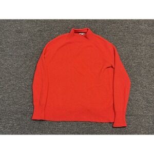 J Crew Sweater Cashmere Blend Women's XS Red Turtle Neck Pullover Soft